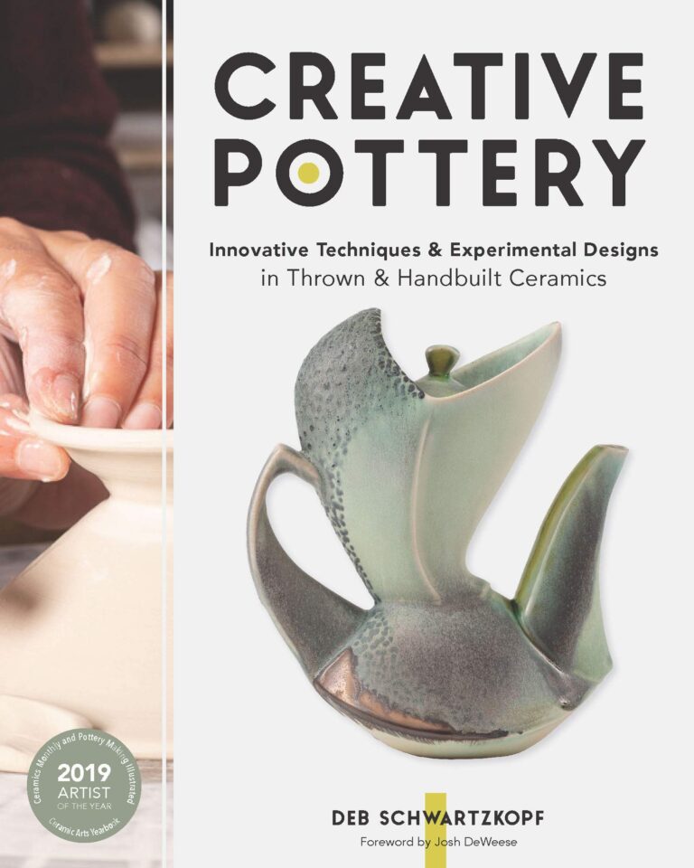 Book cover "Creative Pottery" with a unique ceramic teapot design