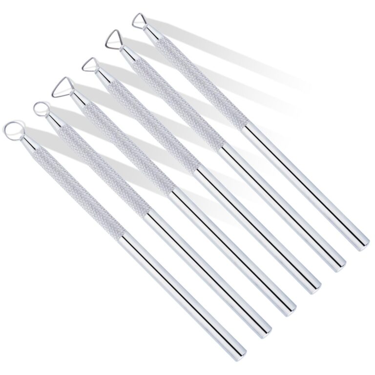 Silver clay sculpting tools with various shaped loops and blades